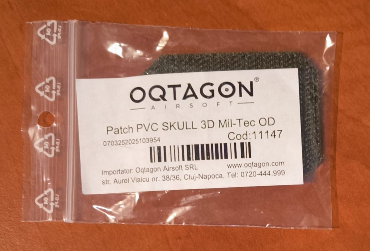 A real photo din Patch PVC SKULL 3D Mil-Tec OD by Cosmin (3)