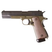 Replica pistol M1911 Green Metal GBB CO2 KJW